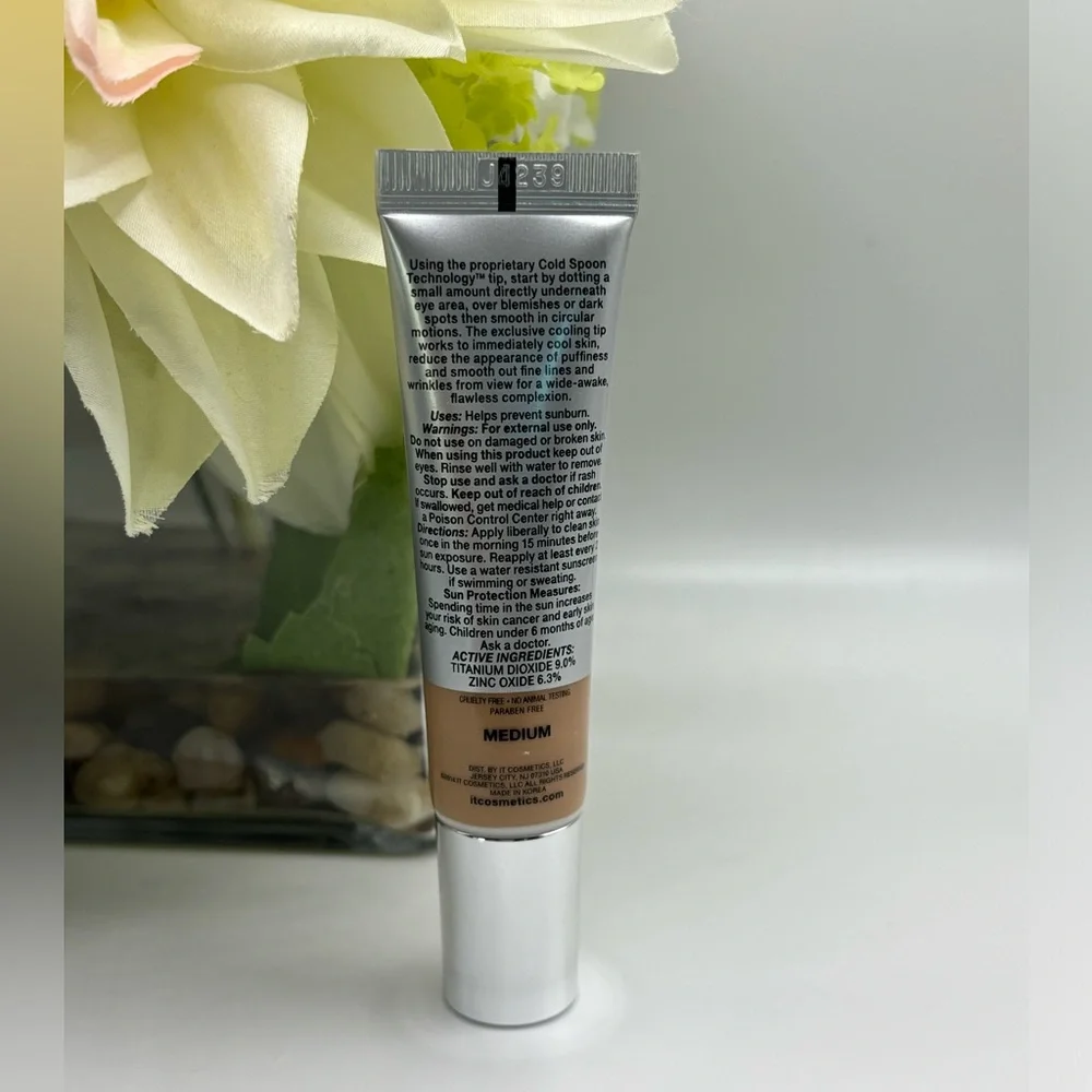 It Cosmetics CC+ Eye Color Correcting Full Coverage Cream ~ Medium